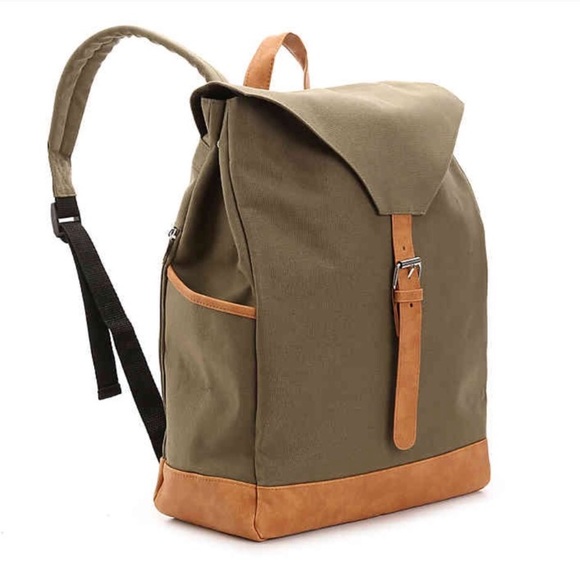 DSW Handbags - Olive Green Canvas Backpack